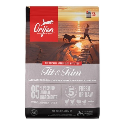 ORIJEN Fit & Trim Dry Dog Food, Grain Free Dry Dog Food 4.5lb