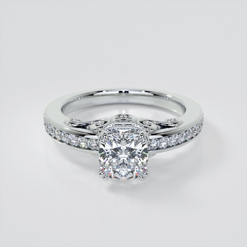 Cushion Cut Lab Grown Diamond VVS Clarity F-Color