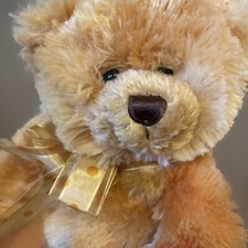 Aurora Plush TEDDY Bear Tag Ripped Yellow 2005