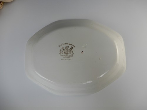 Wm Adams & Sons Micratex "Tea Leaf Copper" Pattern 11-1/2" Octagonal Platter - Picture 3 of 3