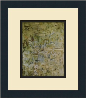 Jasper Johns Double White Map Custom Framed Print