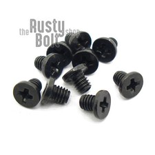 M2.5 x 3mm, Phillips Wafer Flat Head Screws, Black, Computer, Laptop, Machine