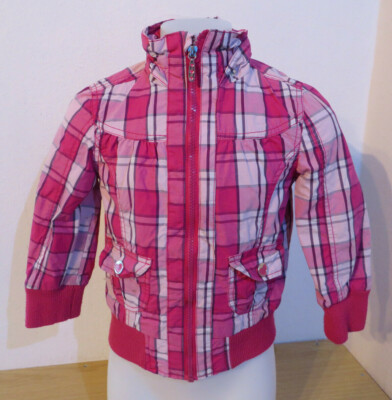 DopoDopo ° hübsche Regenjacke Gr. 104 rot kariert Mädchen Jacke Kleidung Anorak 