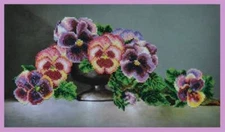 Bead embroidery kit Viola hand embroidery needlework kit