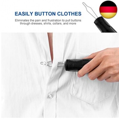 Knöpfhilfe & Reißverschlusshilfe – Einhändige Bedienung – Für Hemden, Jacken & Hosen – Aus ABS & Eisen