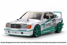 TAMIYA KAROSSERIE SATZ MERCEDES 190E 2.5-16 EVO II ZAKSPEED DEBIS 1:10, KLAR 