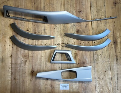 12-18 BMW F30 F32 F36 335 328 Aluminum Interior Trim Set Satin Silver Dash OEM