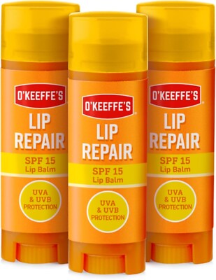 O'Keeffe's Lip Repair and Protect LSF15 Sonnenschutzbalsam 4,2g (3er Pack)