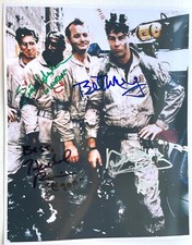 GHOSTBUSTERS 8x10 photo cast signed by all 4 BILL MURRAY RAMIS AYKROYD HUDSON