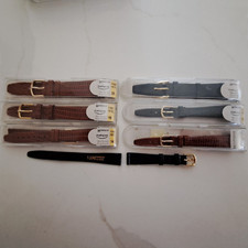 GENUINE HIRSCH REPTILEGRAIN Luxury WATCH BAND Gold Buckle NOS many sizes/colors