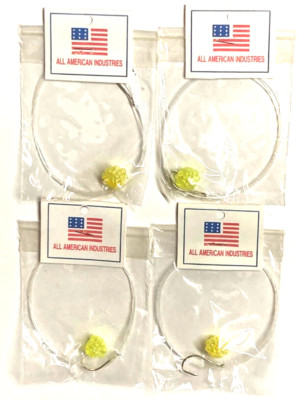 4 Packs Okie Drifter Rig Size 2 Crystal Yellow Salmon Steelhead Trout