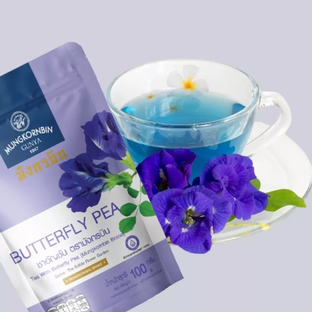 Thai Butterfly Pea Powder Blue Drink Tea Natural Healthy Herbal Organic 100g