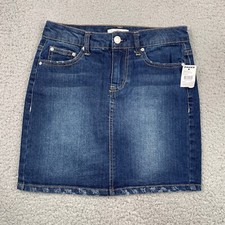 Ivy  Main Denim Hip Skater Punk Mini Blue Jean Skirt Womens Size 1 NWT