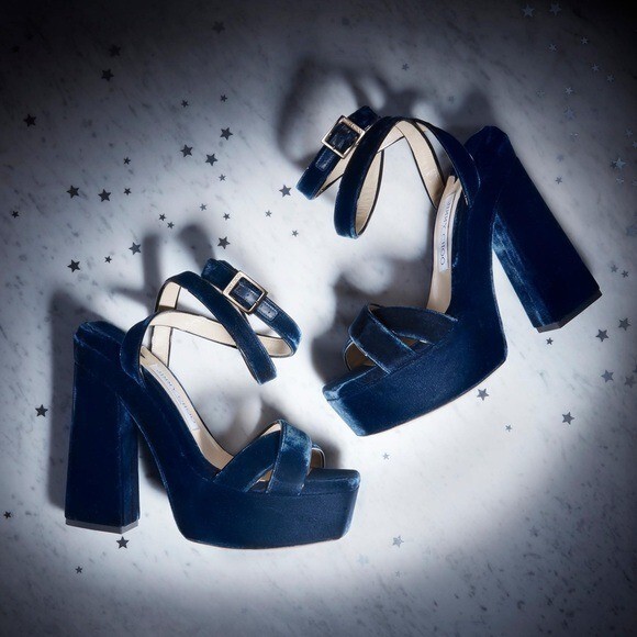 JIMMY CHOO Gaia 140 Velvet Platform Sandals 39.5 | eBay JIMMY CHOO Gaia 140 Velvet Platform Sandals 39.5 | eBay