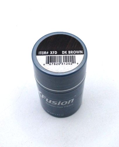 X Fusion Keratin Hair Fibers ~ DK Brown ~ 12 g / .42 oz ~ - Picture 2 of 3