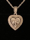 NEW *LOVING* KAY Jewelers Sterling Silver 3 White Diamond Heart Shaped Necklace — photo 3