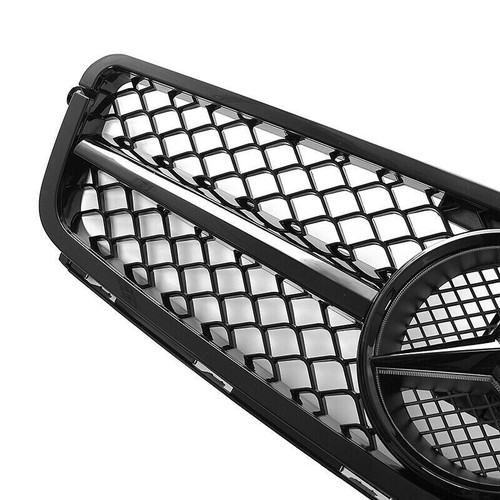 Front Upper Grill W/LED Emblem For Mercedes Benz W204 C250 C300 2008-2014 Grille - Picture 5 of 12