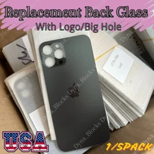 Back Glass replacement Big hole For iPhone 11 12 13 14 15 Pro Max Rear Cover Lot