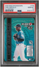 LUIS CASTILLO PSA 10 MLB SHOWDOWN 2000 FIRST EDITION GEM MINT #175 HOLO