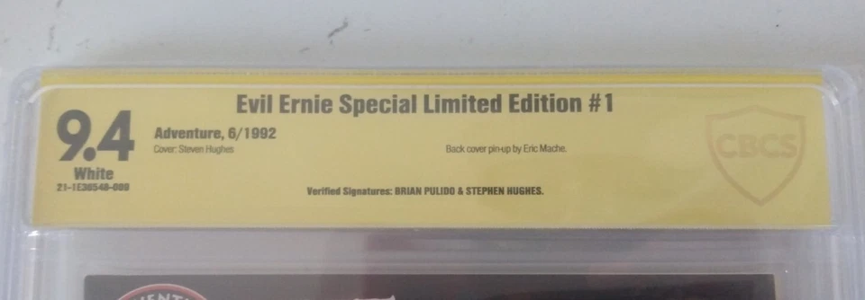 EVIL ERNIE🪦#1 Special Limited Edition CBCS 9.4😈Sign 2x S.Hughes/B.Pulido🤩Rare - Image 4 of 4