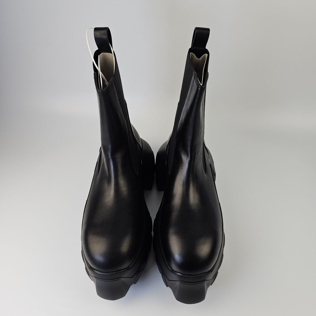 RICK OWENS Porterville Beatle Mega Tractor Black Leather RICK OWENS Porterville Beatle Mega Tractor Black Leather