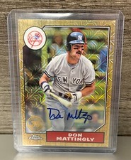 2022 Topps Series 1 Hobby Silver Pack 1987 Don Mattingly Mojo Chrome Auto 08/25