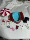 Vtg 1984 Meritus Barbie Style Hot Tub Patio Set