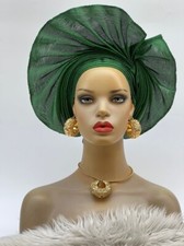 Aso-Oke African Headtie Auto Gele, Headgear.
