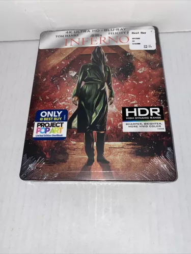 INFERNO  PROJECT POPART SteelBook+ 4K+ Bluray +DIGITAL EXPIRED *READ OOP *RARE
