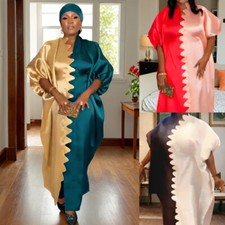 African Dashiki Abaya Women Muslim Long Robes Moroccan Kaftan Loose Dubai Gown