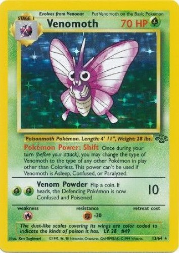 Rare Holo (shiny) Jungle Pokemon cards All 16 Out of Print! - Picture 14 of 17