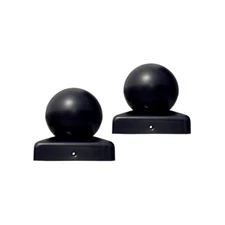 ALEKO Gate Post  Medium Cap 2.5 X 2.5 for Driveway Gates Black Lot of 2