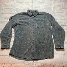 Eddie Bauer Shirt Button Down Charcoal Gray Long Sleeve Classic Men's Size 2XLT