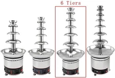 110V Chocolate Fondue Fountain SS304 Heated Retro Chocolate Melting Machine