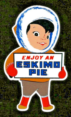 ''ESKIMO PIE'' Sticker / Decal RETRO 50's 60's Ice Cream PROMO