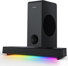 Soundbar per Smart TV 3.1CH, soundbar gaming con subwoofer, RGB Audio Sync, suon