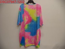 NWT - Women's Tie Dye Shirt Dress, Size 4XL, 3389672119