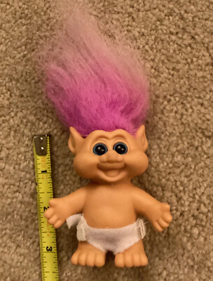 Toy Doll Figure Troll 4  - Baby Elf Face & Ears- Purple Hair