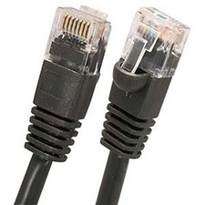 NEW 25FT CAT5e Cable Ethernet Lan Network CAT5 RJ45 Patch Cord Internet Black