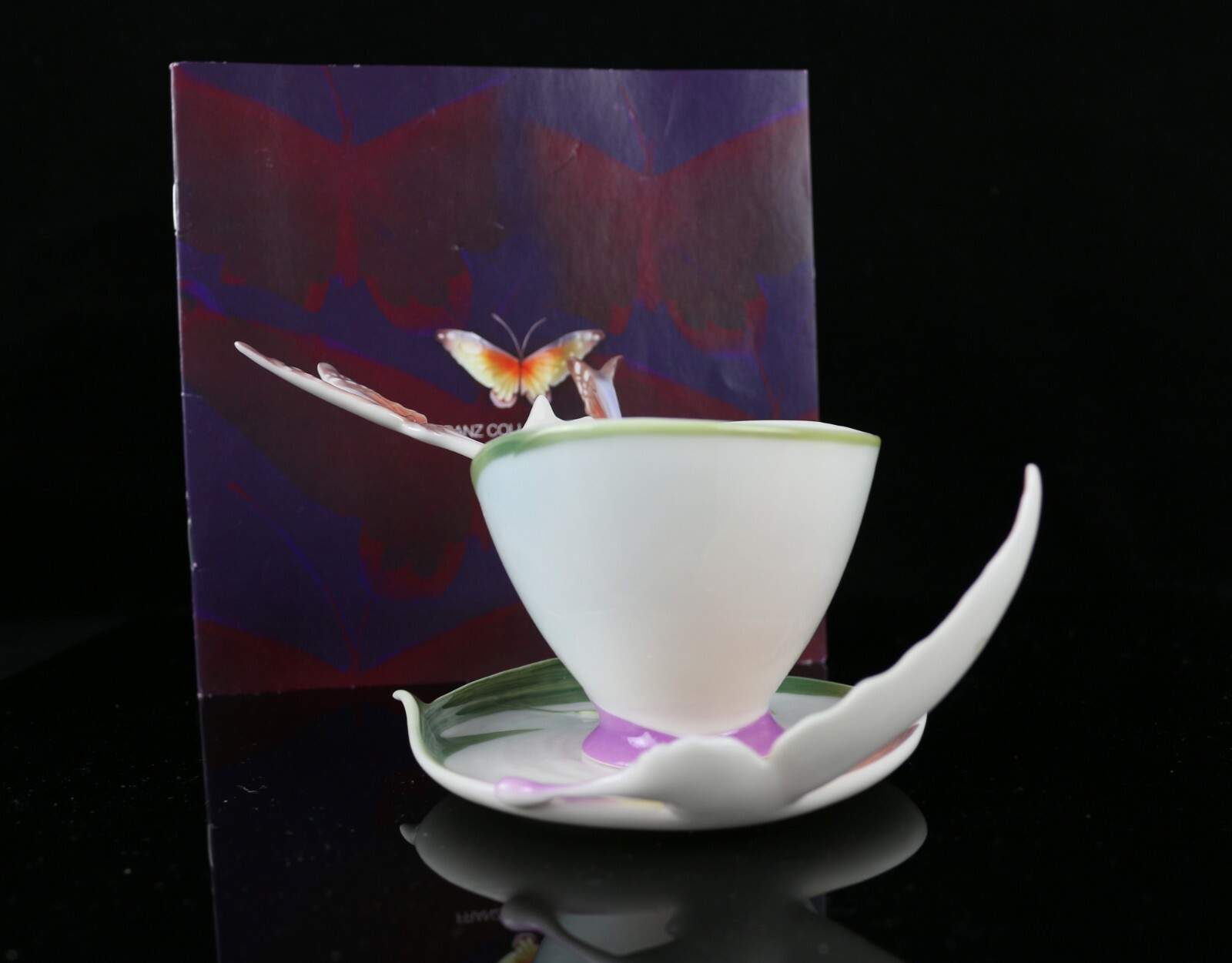 Franz Porcelain Butterfly Cup Saucer & Spoon Set XP1693 eBay