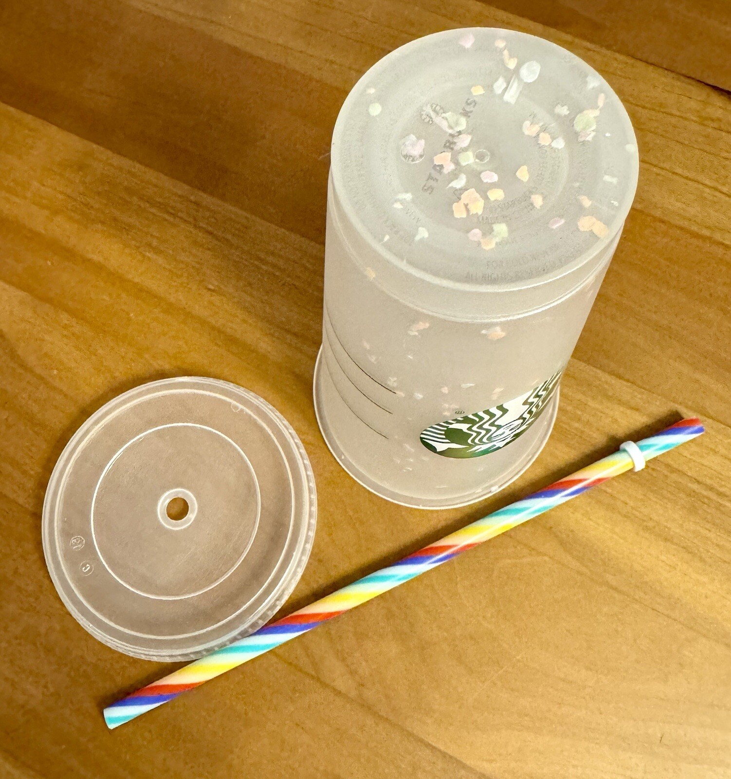 Starbucks Confetti Color Changing Cup with Rainbow Pride Straw Summer