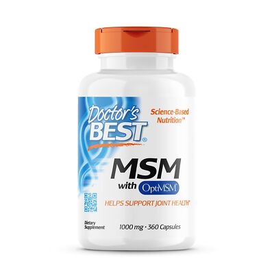 Doctor's Best MSM with OptiMSM 360 Count Joint Health Immune Support Supplement
