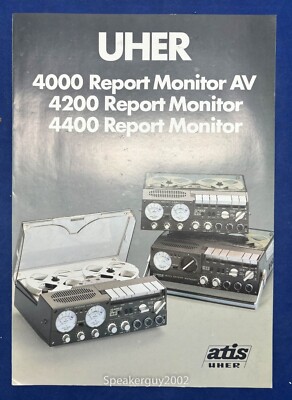 Original UHER Brochure / 4000 Report Monitor AV - 4200 4400 Report Monitor