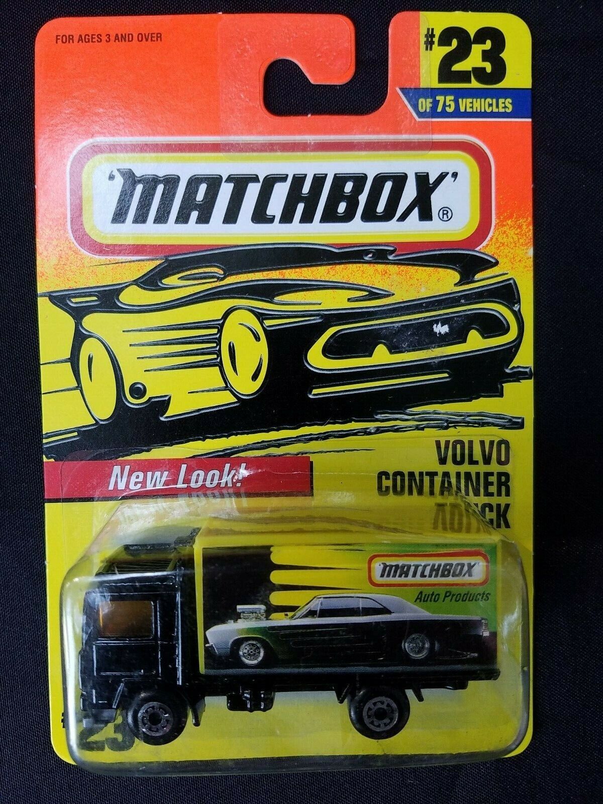 MATCHBOX CAR NEW ON CARD 1994-1996 #23 Volvo Container Truck