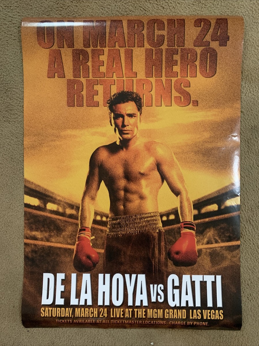 Oscar De La Hoya vs Arturo Gatti Original 2001 On-Site Poster