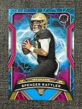 Spencer Rattler 2024 Topps Resurgence Football Sky Blue and Pink Shock #166 RC
