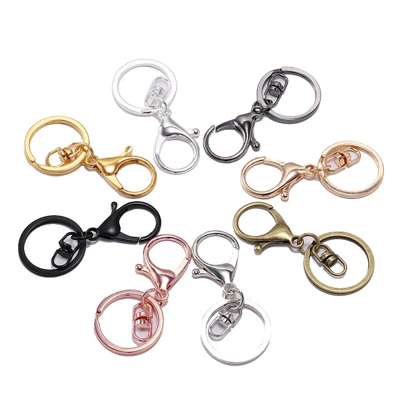 Wholesale 5PCS Lobster Clasps Clips Bag Key Ring Hook Findings Chain Keychain