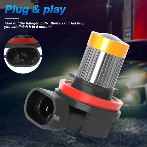 For Honda CRV CR-V 2007-2014 Cool Yellow H8 h9 H11 LED Fog Driving Light Bulbs - Picture 9 of 12