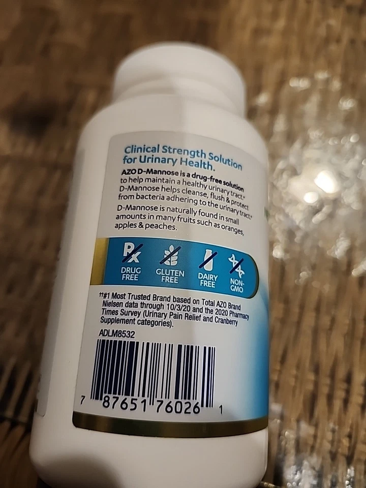 Azo D Manosa Salud del Tracto Urinario 120 Cápsulas Fuerza Clínica  Foto 2 de 4