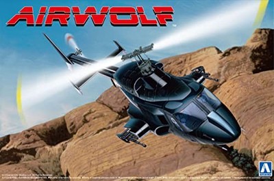 AOSHIMA Movie Mecha 1/48 Airwolf Helicopter Clear Body Plastic Model Kit Y863219